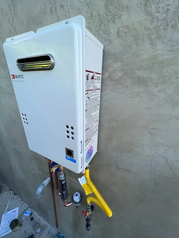 Tankless water heater installation for Nichols homes